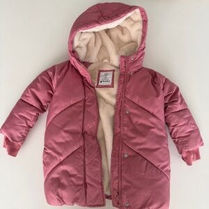 Gap girls heavy fleece lined puffer jacket